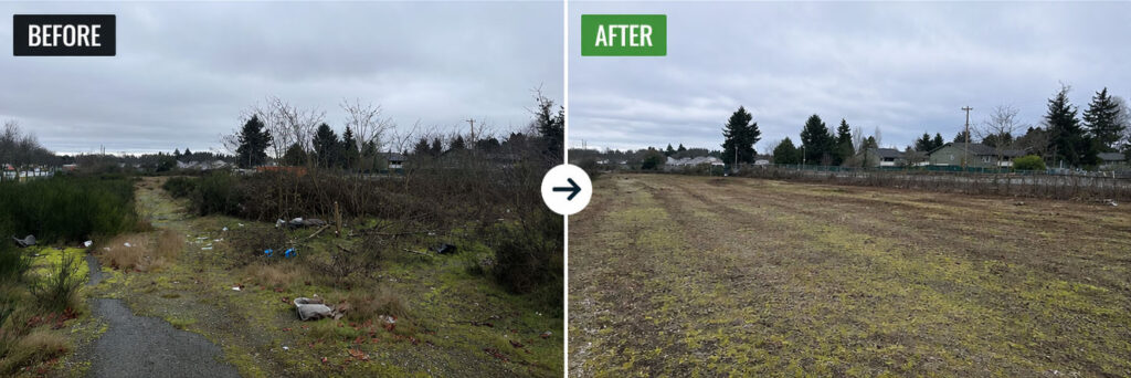 Jobsite before after images