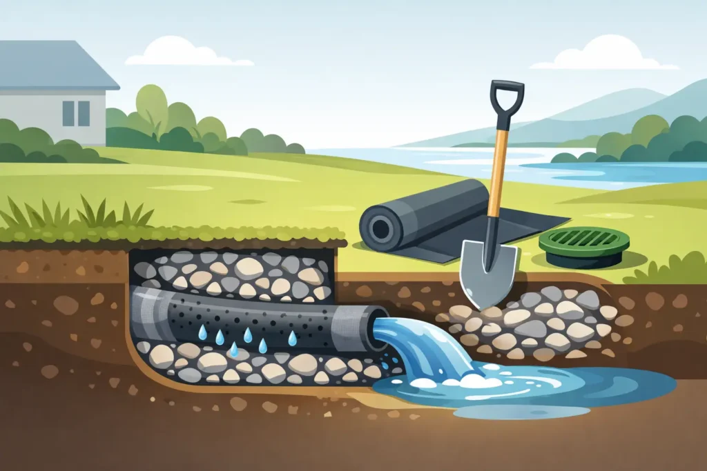 How to Install a French Drain That Lasts