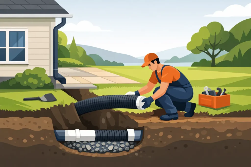 Who Installs Outdoor Drain Pipes Near Your Home?